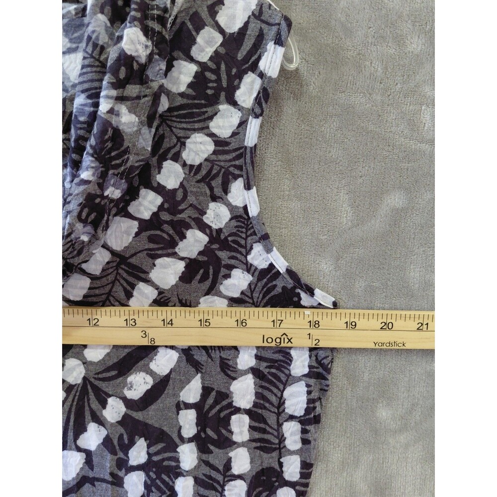 Shana Burnout Cowl Neck Sleeveless Dress Women's Small Pockets Geometric Artsy - Picture 8 of 9